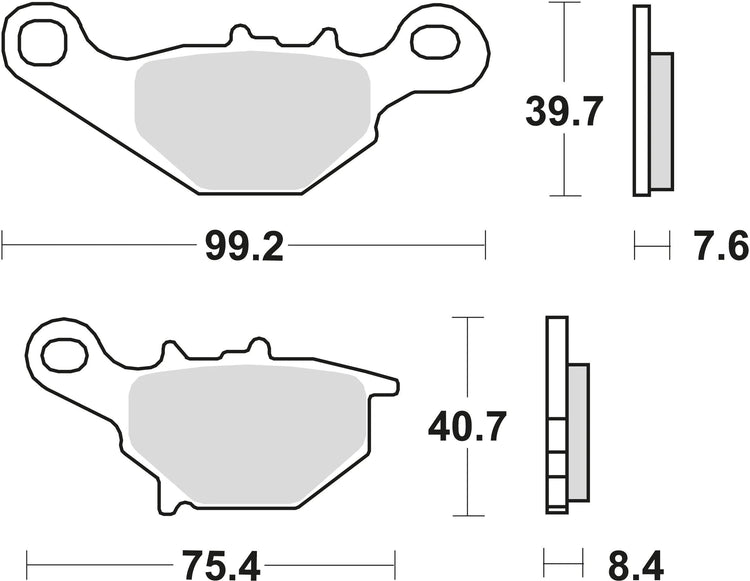 Trw remblokken mcb 679 brake pads sinter mcb 679 si