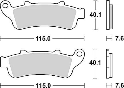 Trw remblokken mcb 692 brake pads sinter mcb 692 sv