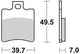Trw remblokken mcb 696 brake pads sinter mcb 696 sr