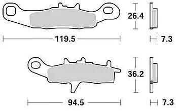Trw remblokken mcb 697 brake pads sinter mcb 697 si