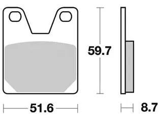 Trw remblokken mcb 702 brake pads sinter mcb 702 sh