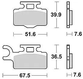 Trw remblokken mcb 714 brake pads sinter mcb 714 si
