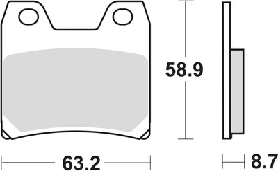 Trw remblokken mcb 725 brake pads sinter mcb 725 sh