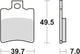 Trw remblokken mcb 696 brake pads organ. mcb 696
