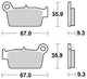 Trw remblokken mcb 739 brake pads sinter mcb 739 rsi