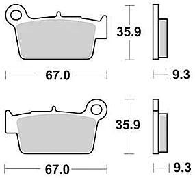 Trw remblokken mcb 739 brake pads sinter mcb 739 si