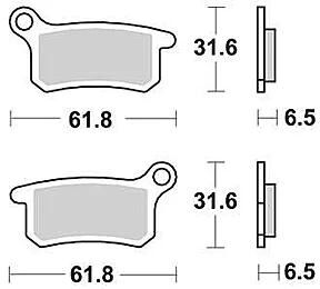 Trw remblokken mcb 740 brake pads sinter mcb 740 si