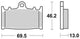 Trw remblokken mcb 741 brake pads organ. mcb 741