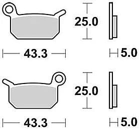 Trw remblokken mcb 750 brake pads organ. mcb 750