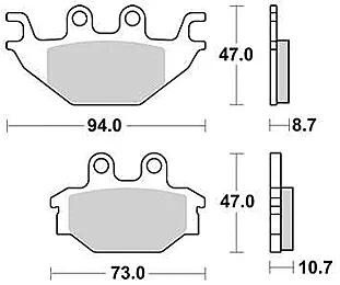Trw remblokken mcb 760 brake pads sinter mcb 760 si