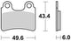 Trw remblokken mcb 766 brake pads organ. mcb 766