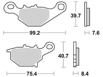 Trw remblokken mcb 772 brake pads sinter mcb 772 si