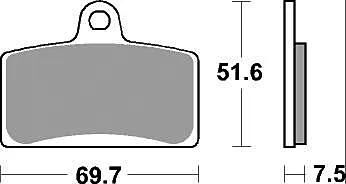 Trw remblokken mcb 780 brake pads sinter mcb 780 sv