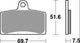 Trw remblokken mcb 780 brake pads sinter mcb 780 sv