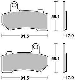 Trw remblokken mcb 781 brake pads sinter mcb 781 sv