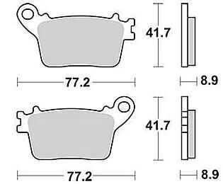 Trw remblokken mcb 784 brake pads sinter mcb 784 sh