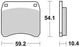 Trw remblokken mcb 99 brake pads organ. mcb 99