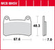 Trw remblokken mcb 884 brake pads sinter mcb 884sv