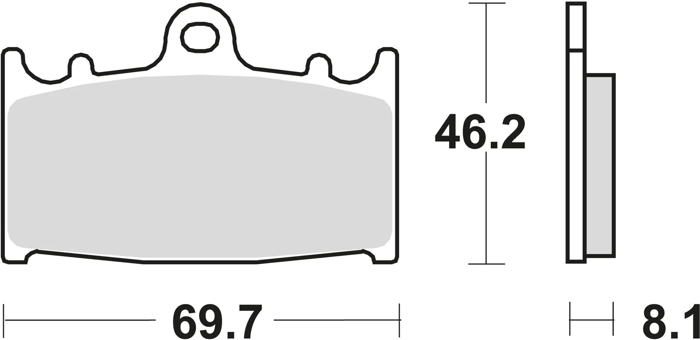 Trw remblokken mcb 602 brake pads sinter mcb 602 trq