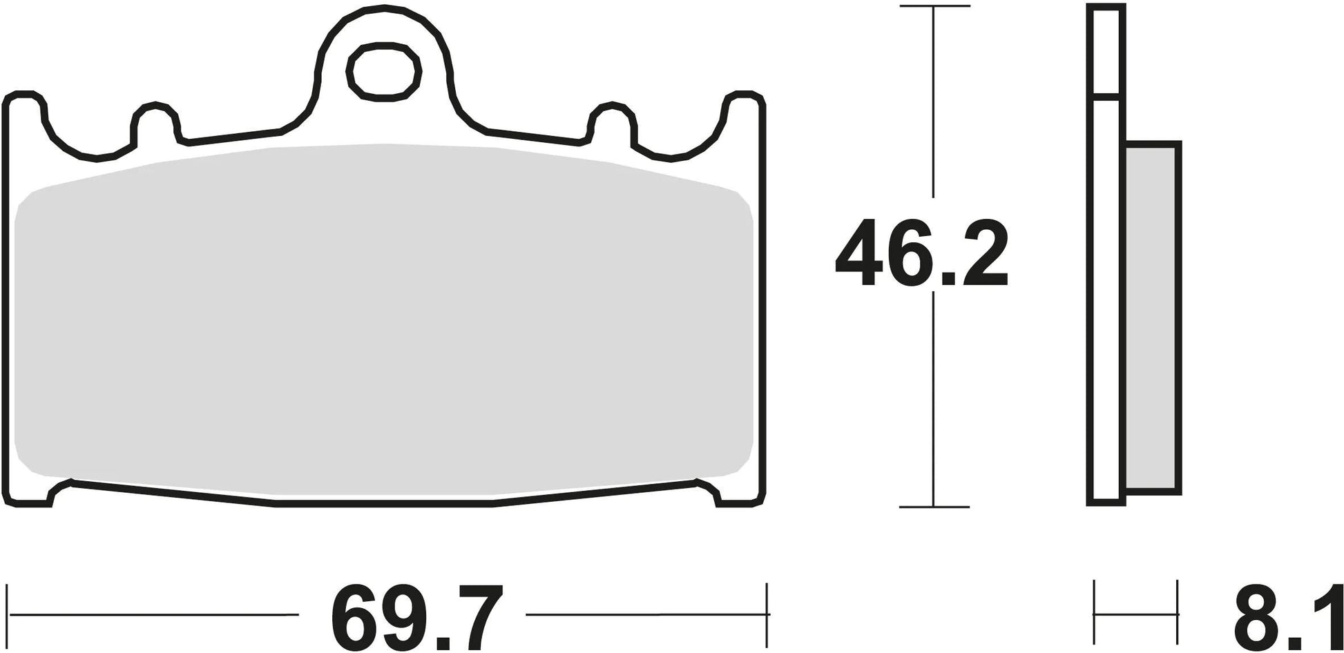 Trw remblokken mcb 602 brake pads sinter mcb 602 trq