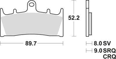 Trw remblokken mcb 659 brake pads sinter mcb 659 trq