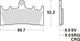 Trw remblokken mcb 659 brake pads sinter mcb 659 trq