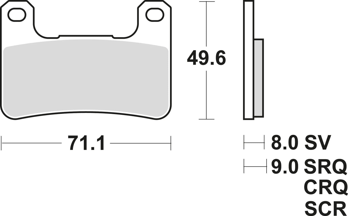 Trw remblokken mcb 752 brake pads sinter mcb 752 trq