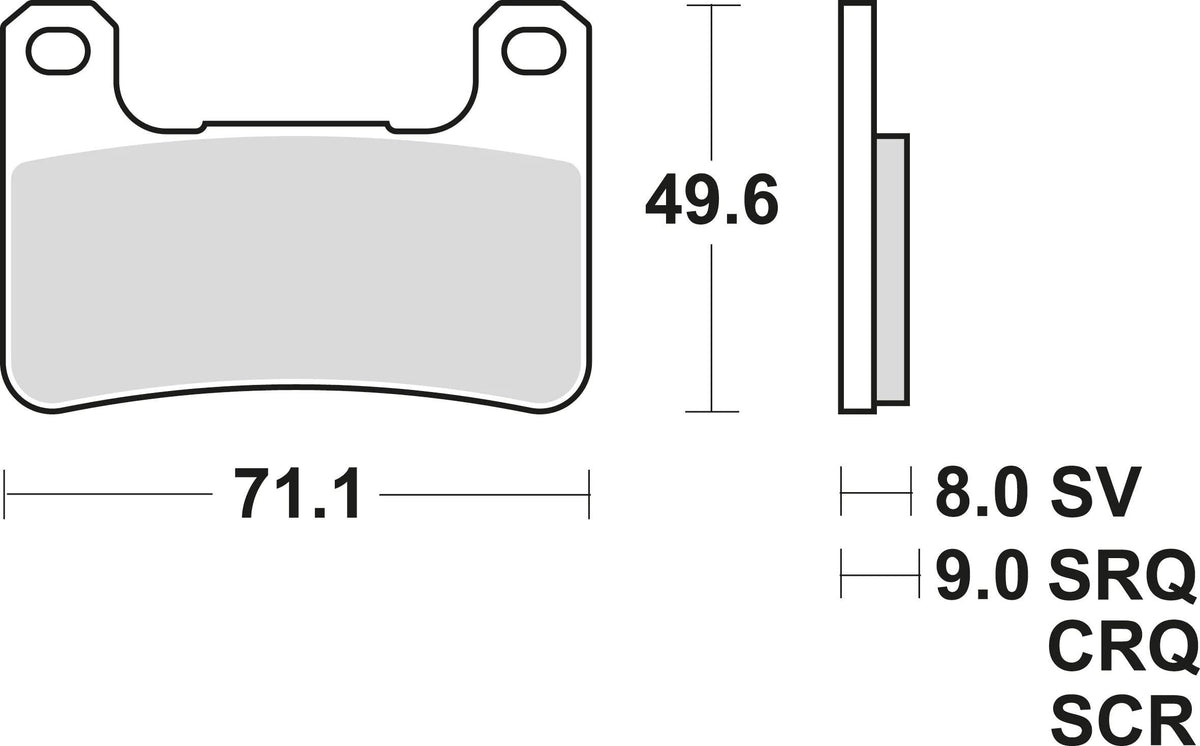 Trw remblokken mcb 752 brake pads sinter mcb 752 trq