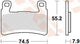 Trw remblokken mcb 850 brake pads sinter mcb 850 trq
