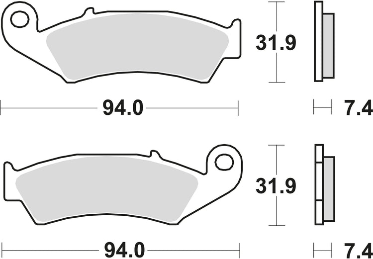Trw remblokken mcb 574 brake pads sinter mcb 574 rsi