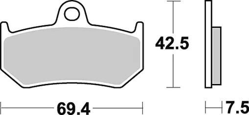 Trw remblokken mcb 797 brake pads sinter mcb 797 sh
