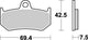Trw remblokken mcb 797 brake pads sinter mcb 797 sh