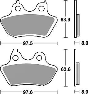 Trw remblokken mcb 799 brake pads sinter mcb 799 sh