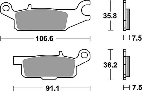 Trw remblokken mcb 801 brake pads sinter mcb 801 si