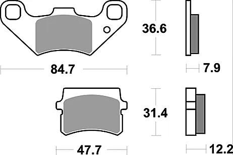 Trw remblokken mcb 807 brake pads organ. mcb 807