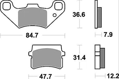 Trw remblokken mcb 807 brake pads organ. mcb 807