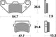 Trw remblokken mcb 807 brake pads organ. mcb 807