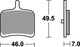 Trw remblokken mcb 811 brake pads sinter mcb 811 sh