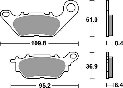Trw remblokken mcb 812 brake pads organ. mcb 812