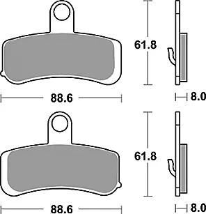 Trw remblokken mcb 813 brake pads sinter mcb 813 sv