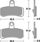 Trw remblokken mcb 813 brake pads sinter mcb 813 sv