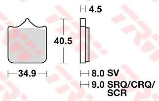 Trw remblokken mcb 829 brake pads sinter mcb 829 sv