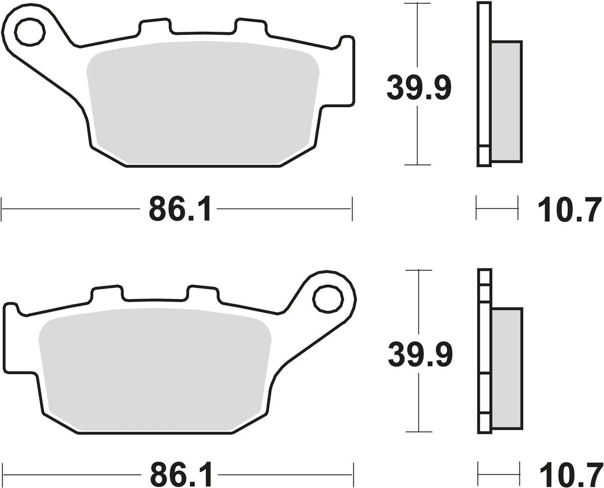 Trw remblokken mcb 585 brake pads sinter mcb585srm