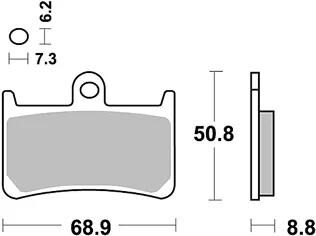 Trw remblokken mcb 611 brake pads sinter mcb611srm