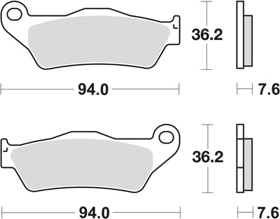 Trw remblokken mcb 648 brake pads sinter mcb648srm