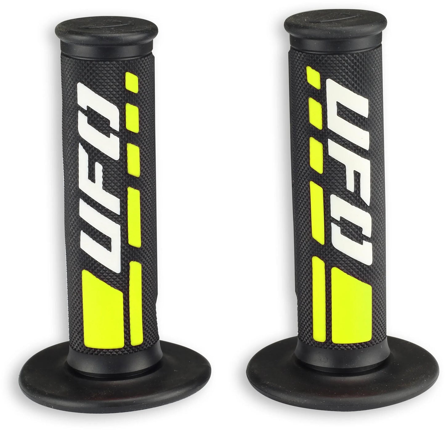 Ufo plast griffgummi trax rubber grip pair ufo black white yellow
