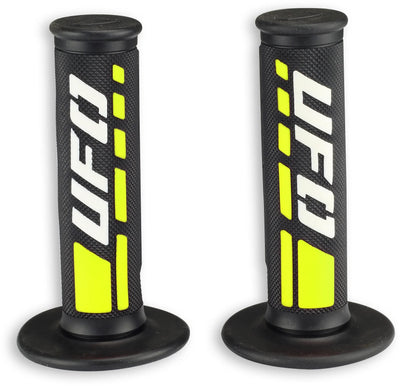 Ufo plast griffgummi trax rubber grip pair ufo black white yellow