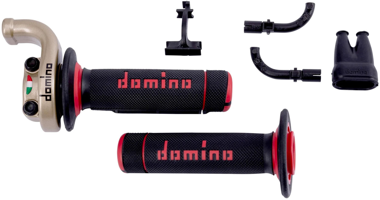 Domino gasdraaigreep armatuur kre03 throttle grips alu go 2-pull w.rubber a0
