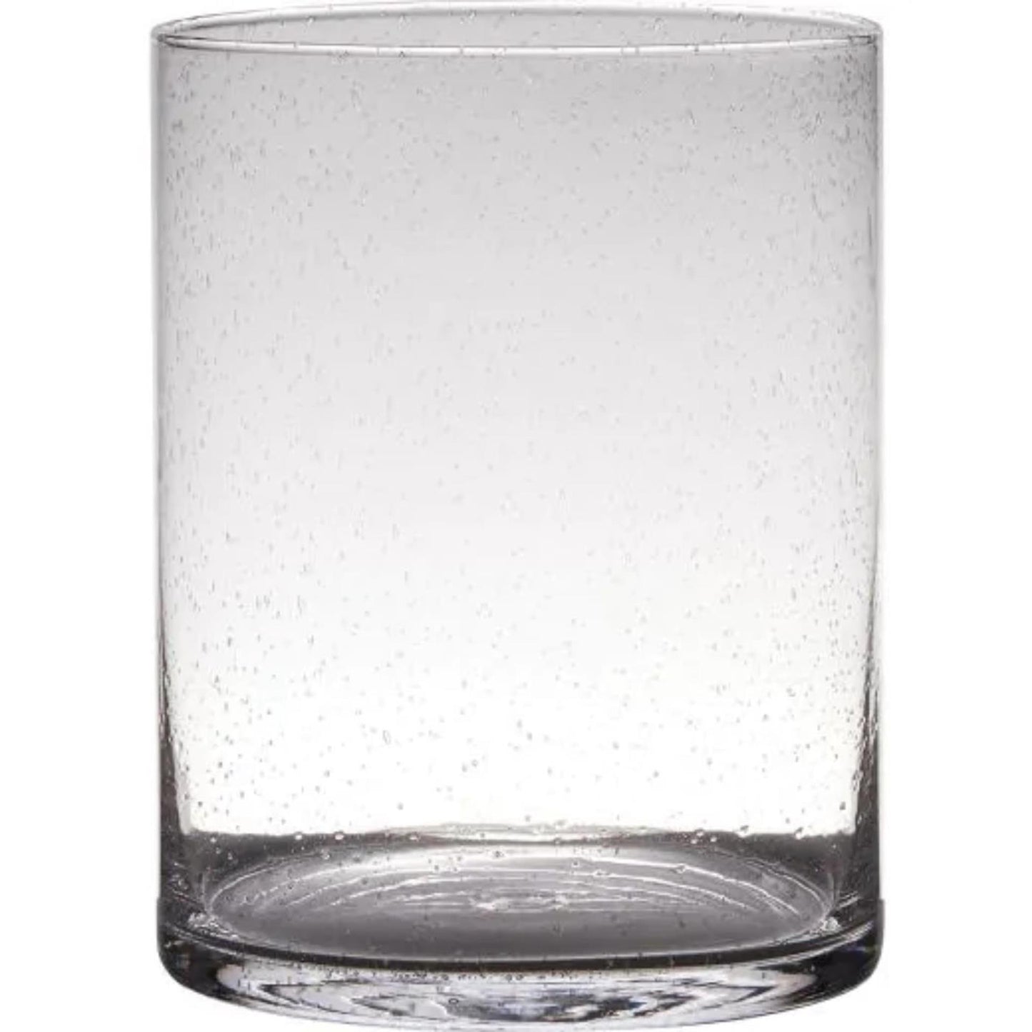 Hakbijl glass cilindervaas soda bubbles glas ø19xh25cm