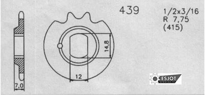 Esjot antriebsritzel 0439 sprocket 415 11z standard